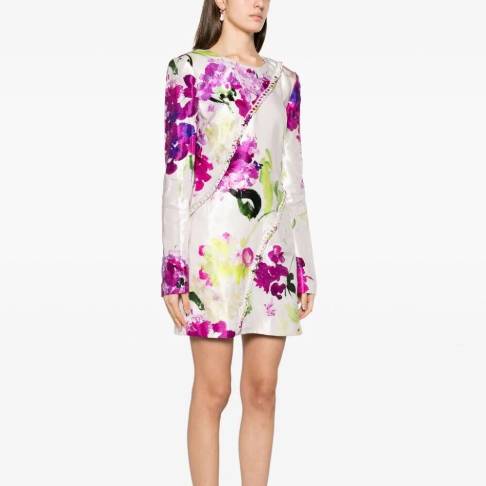 Aje Arbour Wild Hydrangea-print minidress size 8 us/12 aus